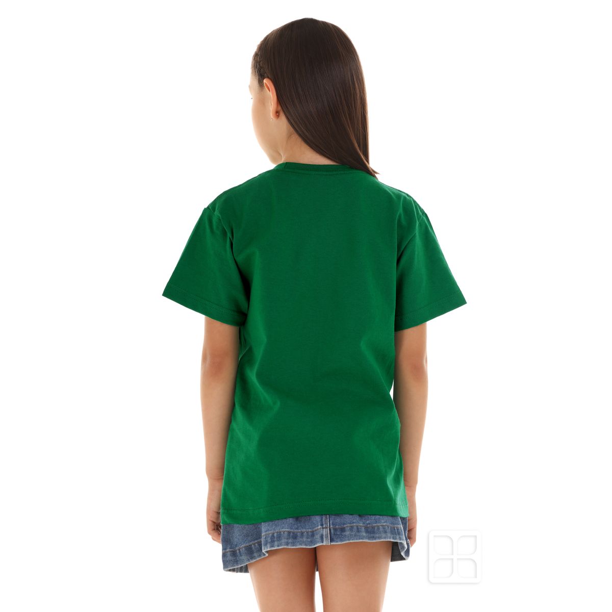 Playera Cuello Redondo Manga Corta para Niños Color Verde Bandera