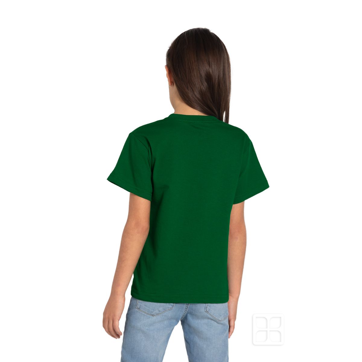 Playera Cuello Redondo Manga Corta para Niños Color Verde Bandera