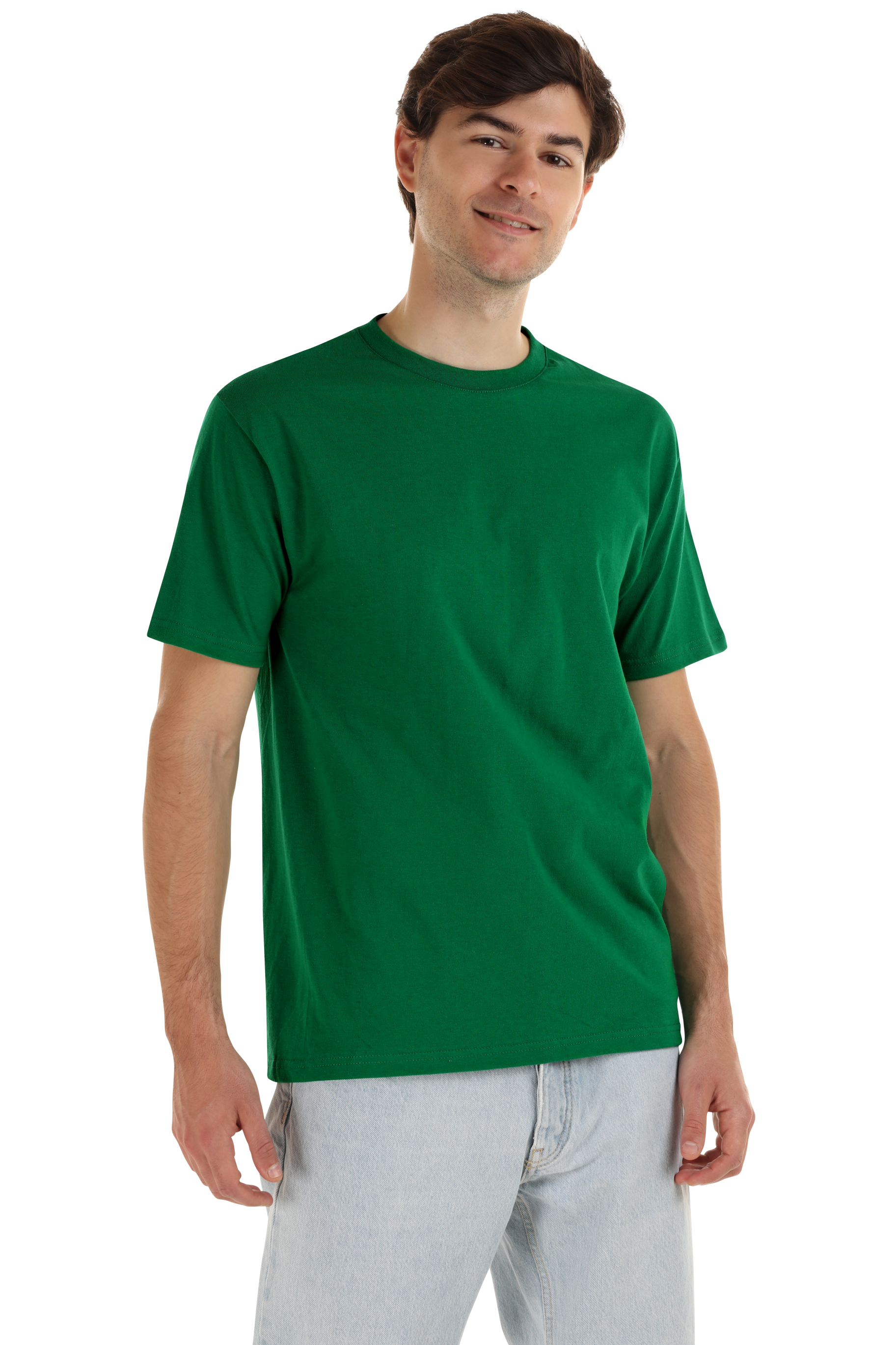 Playera Cuello Redondo Manga Corta para Hombre Color Verde Bandera