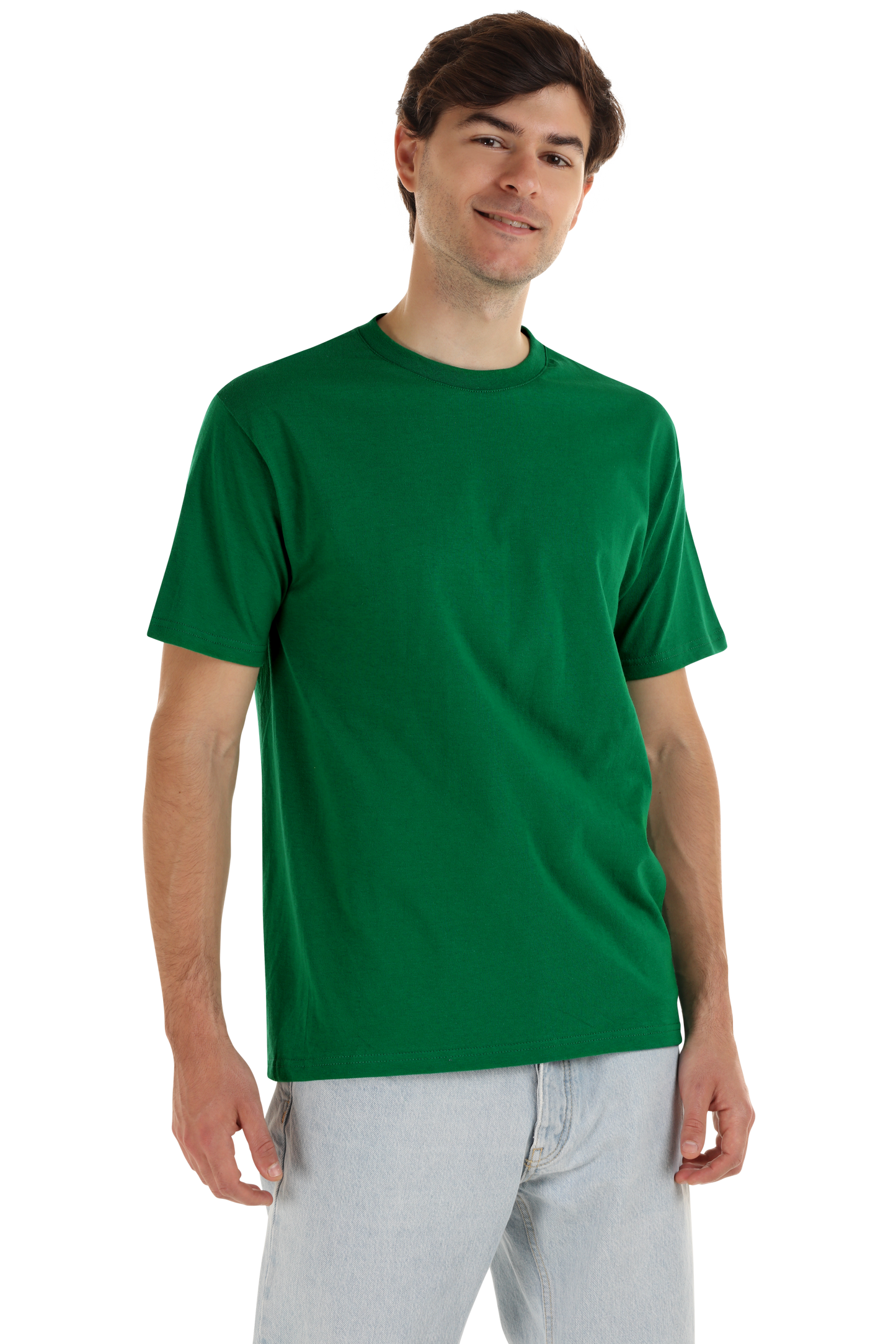 Playera Cuello Redondo Manga Corta para Hombre Color Verde Bandera