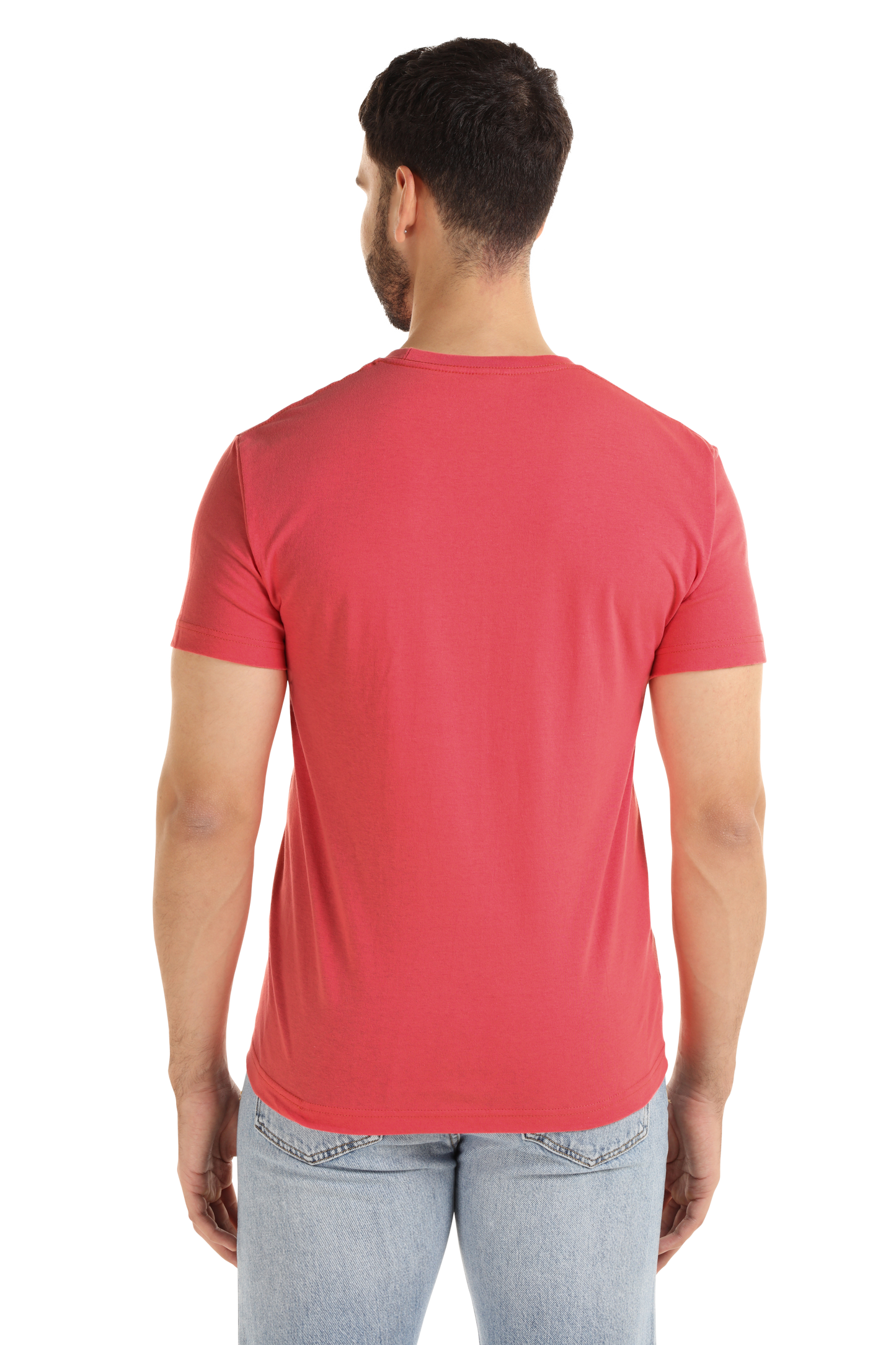 Playera Cuello Redondo Manga Corta para Hombre Color Salmón