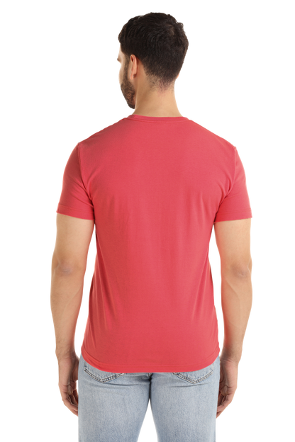 Playera Cuello Redondo Manga Corta para Hombre Color Salmón