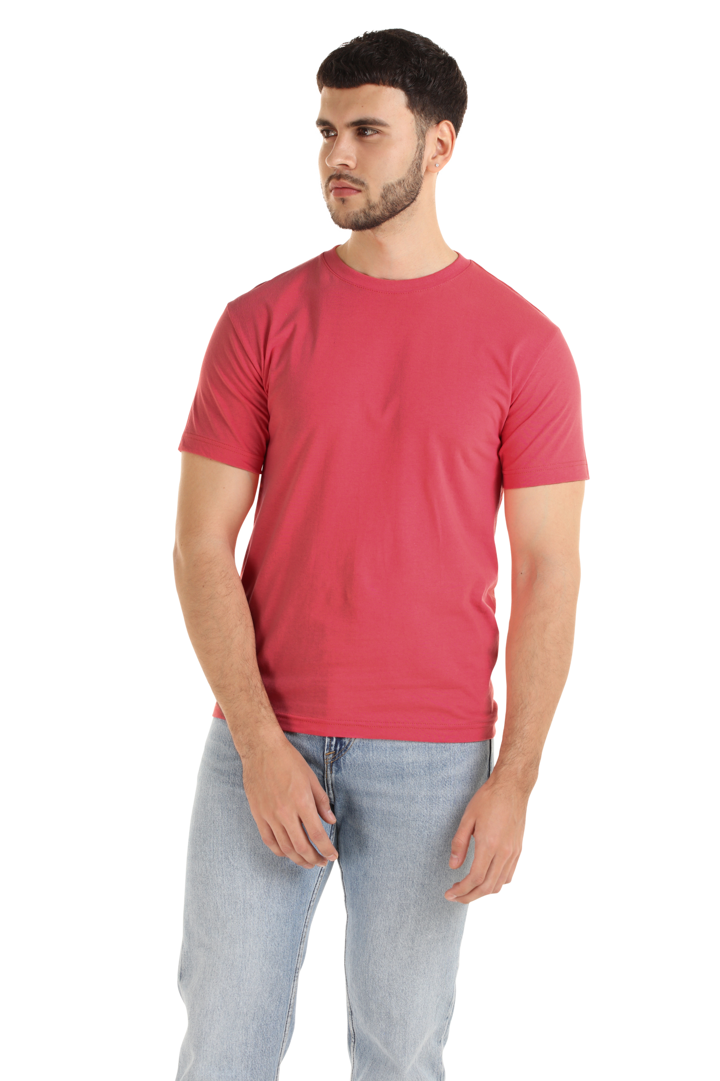 Playera Cuello Redondo Manga Corta para Hombre Color Salmón