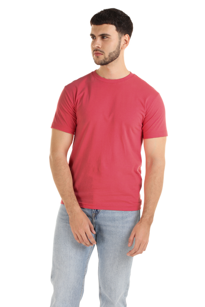 Playera Cuello Redondo Manga Corta para Hombre Color Salmón